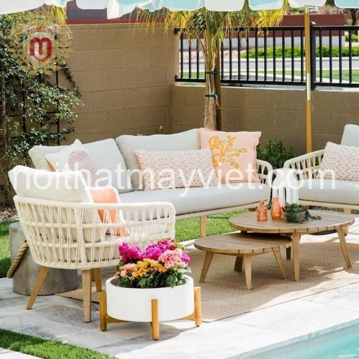 Bàn Ghế Sofa Mây Tre BGSF0026
